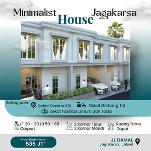 Rumah Minimalis 2 Lantai Di Jagakarsa Jaksel,Dkt Jlan Srengseng Sawah