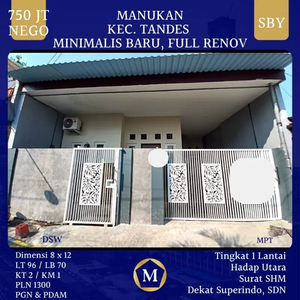 Rumah Minimalis Baru Full renovasi Manukan Tandes Surabaya