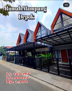 Rumah Scandinavian Dp 5 jt, dalam Komplek di Mampang Depok