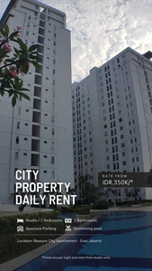 Sewa Apartement Bassura City Harian Harga Mulai 450an/mlm - C0912