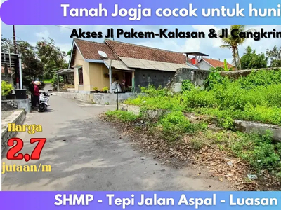 Tanah Sleman akses Jl Pakem-Kalasan lingkungan pemukiman SHMP