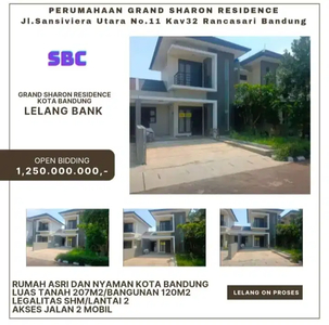 TERMURRAH. Dijual via Lelang Bank Rumah Asri di Rancasari Bandung