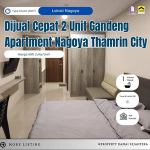 Dijual 2 unit gandeng apartment studio nagoya thamrin city batam