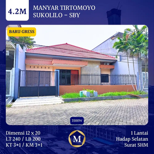 DIJUAL RUMAH BARU MANYAR TIRTOMOYO SURABAYA SHM