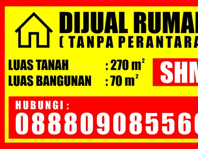 Dijual rumah dan tanah