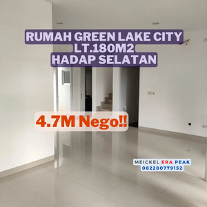 DIJUAL Rumah Green Lake City, Lt. 180m2, Hafap Selatan