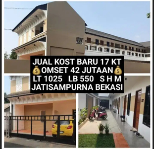 JUAL KOS KOST KOSAN 17 KAMAR DI JATISAMPURNA KOTA BEKASI