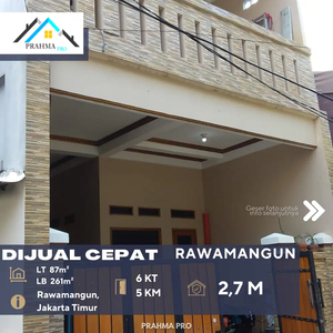 Rawamangun Jakarta Timur Rumah Bagus 3 Lantai Letak Strategis Dijual