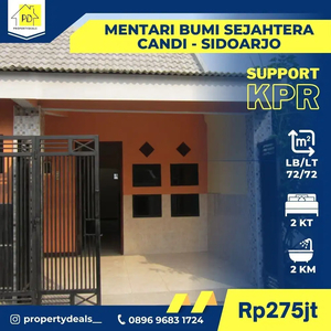 Rumah Murah LT 72m di Candi Sidoarjo 275jt