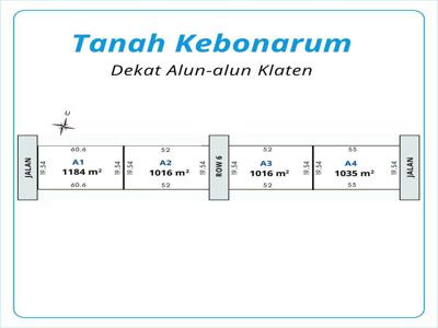 50 meter Jl. Utama Jogja- Solo, Tanah Dijual, Area Gerbang Toll