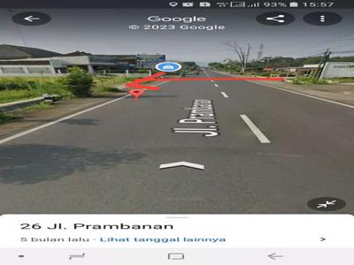 Di sewa kan tanah cocok u/usaha, 2200 m2 ld 19 m jl prambanan piyungan