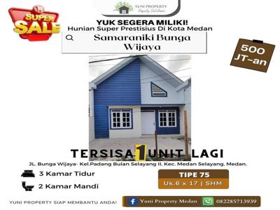 DIJUAL RUMAH SAMARANIKI BUNGA WIJAYA LUAS, NYAMAN & MURAH DIKOTA MEDAN