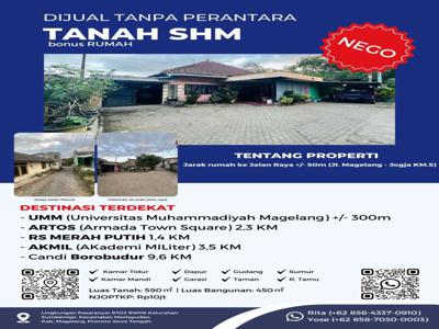 Dijual Rumah Strategis dekat ARTOS Jalan Raya Magelang Jogja km05