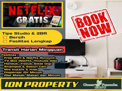 ION PROPERTY STUDIO LENGKAP FREE NETFLIX APARTEMEN GREEN PRAMUKA CITY