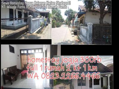 Sewa Homestay Yogya Bulanan Harian Strategs 2KT Wisuda Furns RS JIH Jl