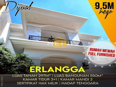 Dijual rumah mewah kondisi baru gress di Jl Erlangga, Semarang