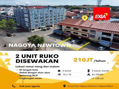 disewakan 2 unit Ruko 3 LT Nagoya Newtown Batam depan BCA