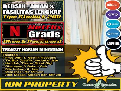 DISEWAKAN 2KAMAR TRANSIT HARIAN APART GRAND PRAMUKA CITY GREEN PRAMUKA