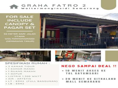 Jual Rumah Graha Fatro 2 nomor 8 di Jl Woltermonginsidi Semarang Timur