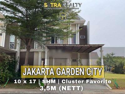 DIJUAL RUMAH CLUSTER JAKARTA GARDEN CITY DEKAT DENGAN CLUB HOUSE