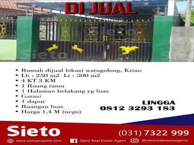 Dijual Rumah di Watugolong Krian Sidoarjo. Harga jual Rp. 1,4 M (nego)