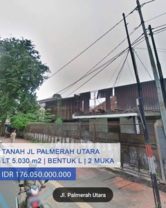 Dijual Tanah di Jl. Palmerah Utara, Tanah Abang, Jakarta Pusat