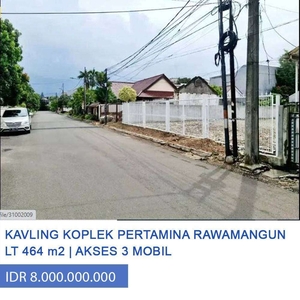 Dijual Tanah Kavling di Komplek Pertamina Rawamangun, Jakarta Timur