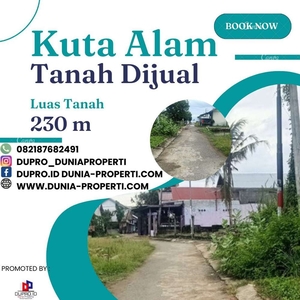 Dijual Tanah LT 230 m Di perbatasan Lamdingin-Gano, Kuta Alam B. Aceh