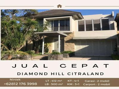 Jual rumah furnished di diamond hill citraland