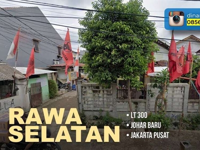 Jual Tanah 300 m2 Rawa Selatan Kampung Rawa Johar Baru Jakarta Pusat