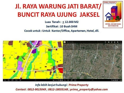Lahan Strategis Jl. Raya Warung Jati Barat Jakarta Selatan (12000)