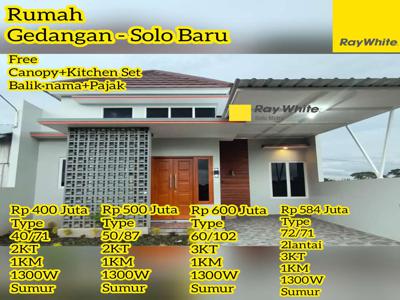 Rumah Gedangan, Cluster, Solo Baru