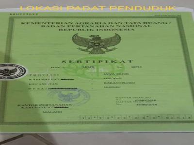 TANAH DIJUAL MURAH DI PEMUKIMAN PADAT PENDUDUK