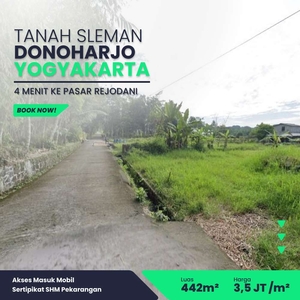 Tanah Hunian 7 mnt ke Alun-Alun Sleman Yogyakarta SHM