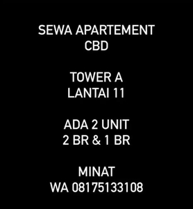 CBD Apartement - Sewa apartement Rent