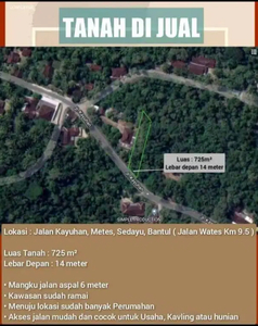 Di Jual Murah Tanah Pekarangan Bisa Nego dekat Area Perumahan