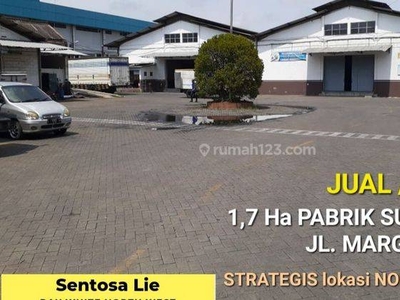 Dijual 1,7 Ha Pabrik Raya Margomulyo Surabaya Nol Jalan RAYA STRATEGIS