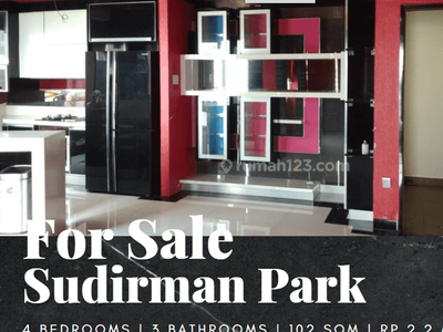 Dijual Apartemen Sudirman Park 3 Bedroom Full Furnished Lantai Tinggi