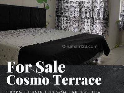 Dijual Apartement Cosmo Terrace 1 Bedroom Full Furnished Middle Floor