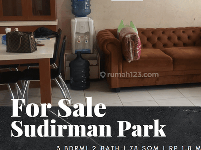 Dijual Apartement Sudirman Park 3 Bedroom Furnished View Jalan Taman