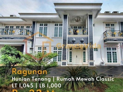 Dijual Hunian Tenang, Rumah Mewah Classic LT 1050 sqm LB 1000 sqm, Semi Furnished