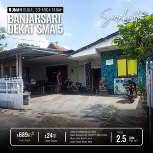 Rumah Harga Tanah Murah di Banjarsari Solo Kota Surakarta AUB UTP USB