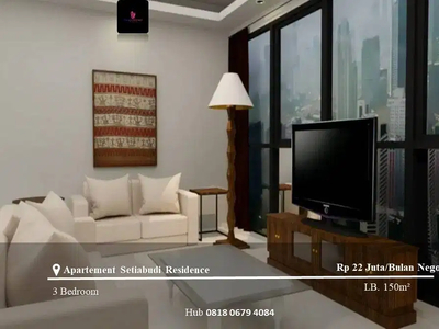 Sewa Apartement Setia Budi Residence Middle Floor 3BR Full Furnished