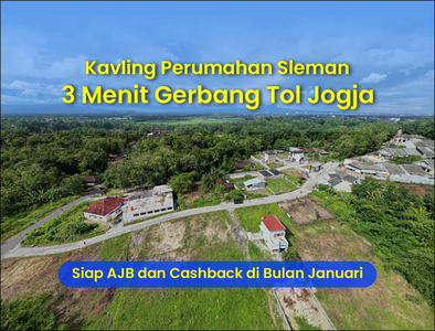 STRATEGIS 3 Menit Gerbang Tol Jogja, Tanah Dijual Jogja, Siap AJB