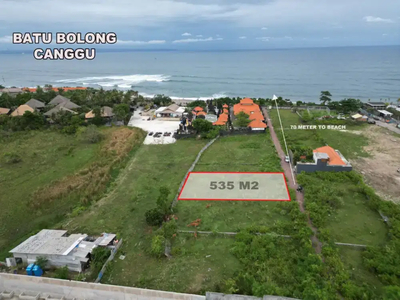 Tanah 535M2 Dekat Pantai Batu bolong Canggu Bali