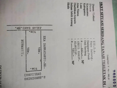 TANAH MURAH LUASTANAH 10X18