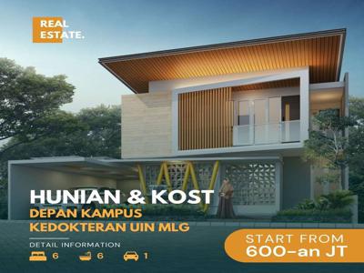 Rumah kos depan kampus UIN Malang murah