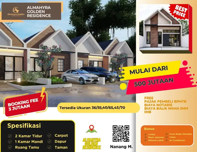 tersedia rumah ready dan indent