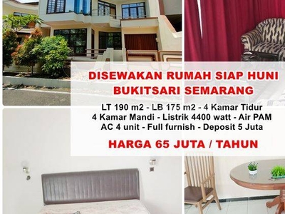 Disewakan Rumah Furnish Bukitsari Semarang Banyumanik