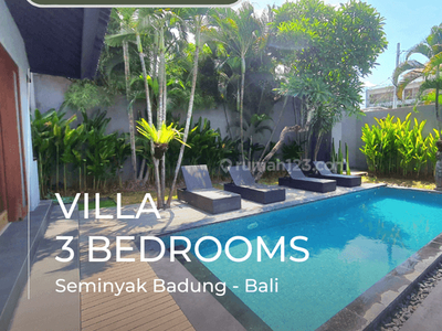 Priced Idr At 7,5 Bilion As Lease Hold Until 2046, Modern Villa 3 Bedrooms Located In Seminyak Badung Bali.